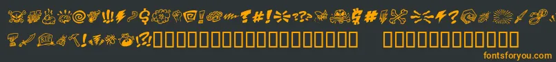 フォントPottymouthbb – 黒い背景にオレンジの文字