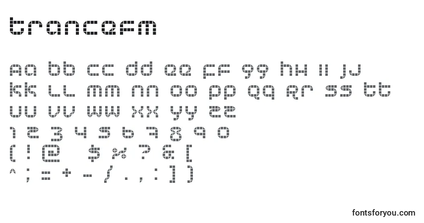 Schriftart Trancefm – Alphabet, Zahlen, spezielle Symbole