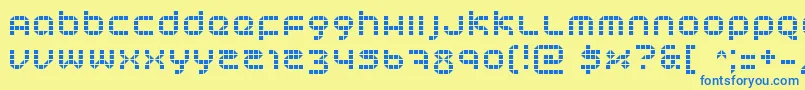 Trancefm Font – Blue Fonts on Yellow Background