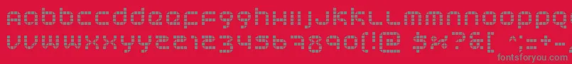 Trancefm Font – Gray Fonts on Red Background