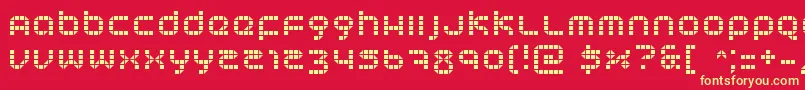 Trancefm Font – Yellow Fonts on Red Background