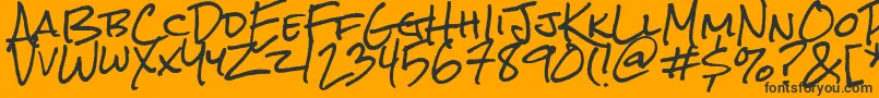 Шрифт Rocksalt – чёрные шрифты на оранжевом фоне