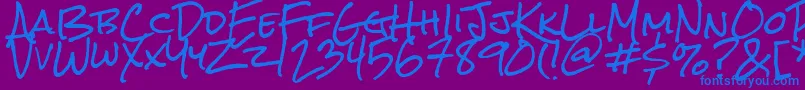 Шрифт Rocksalt – синие шрифты на фиолетовом фоне