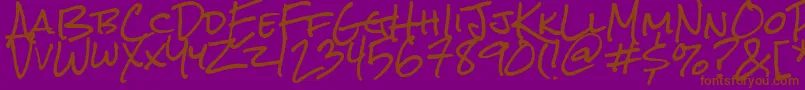 Шрифт Rocksalt – коричневые шрифты на фиолетовом фоне