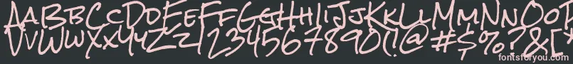 Шрифт Rocksalt – розовые шрифты на чёрном фоне