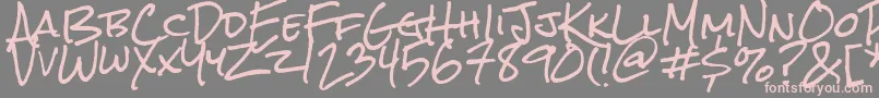 Rocksalt Font – Pink Fonts on Gray Background