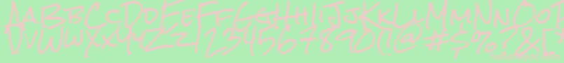 Шрифт Rocksalt – розовые шрифты на зелёном фоне