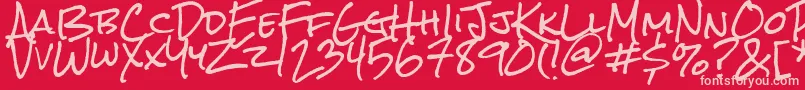Rocksalt-Schriftart – Rosa Schriften auf rotem Hintergrund