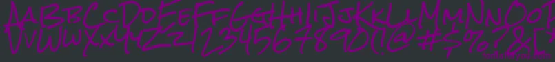 Шрифт Rocksalt – фиолетовые шрифты на чёрном фоне