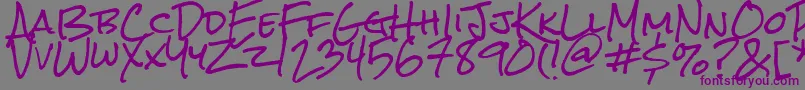 フォントRocksalt – 紫色のフォント、灰色の背景