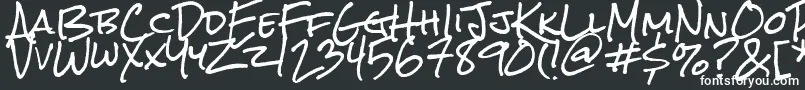Шрифт Rocksalt – белые шрифты на чёрном фоне