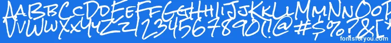 Шрифт Rocksalt – белые шрифты на синем фоне