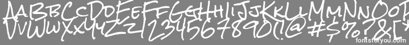 Шрифт Rocksalt – белые шрифты на сером фоне