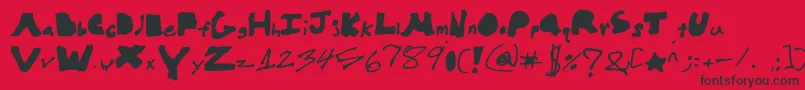 fuente Hellobrock – Fuentes Negras Sobre Fondo Rojo