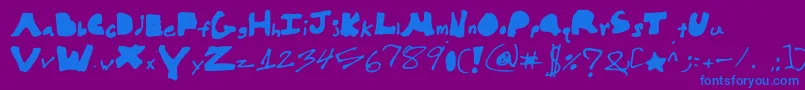 Hellobrock Font – Blue Fonts on Purple Background