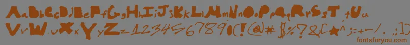 Hellobrock Font – Brown Fonts on Gray Background