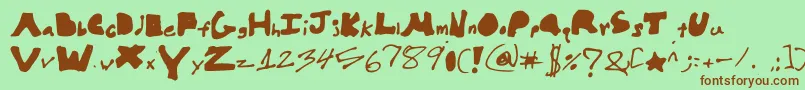 Hellobrock Font – Brown Fonts on Green Background