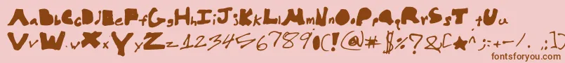 Hellobrock Font – Brown Fonts on Pink Background