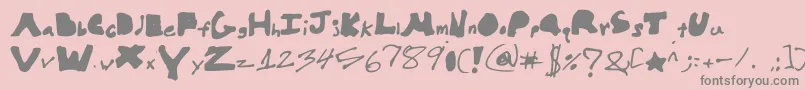 Hellobrock Font – Gray Fonts on Pink Background