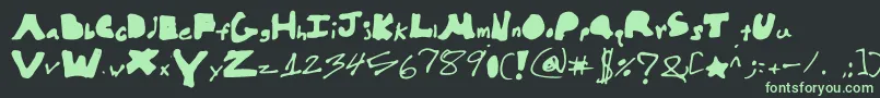 Hellobrock Font – Green Fonts on Black Background