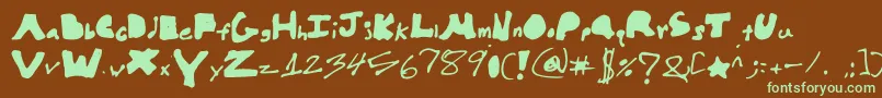 Hellobrock Font – Green Fonts on Brown Background