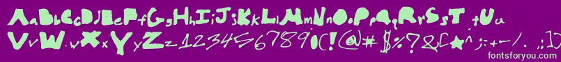 Hellobrock Font – Green Fonts on Purple Background