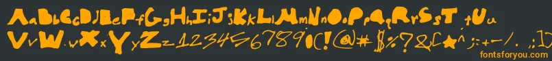 Hellobrock Font – Orange Fonts on Black Background