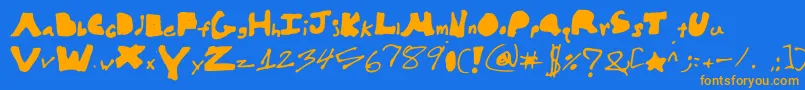 Hellobrock Font – Orange Fonts on Blue Background