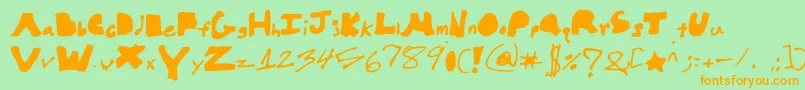 Hellobrock Font – Orange Fonts on Green Background