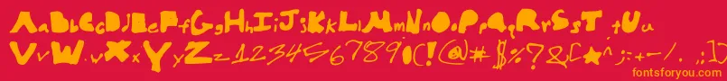 Hellobrock Font – Orange Fonts on Red Background