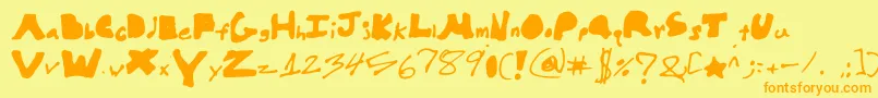 Hellobrock Font – Orange Fonts on Yellow Background