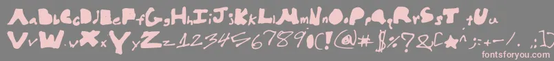 Hellobrock Font – Pink Fonts on Gray Background