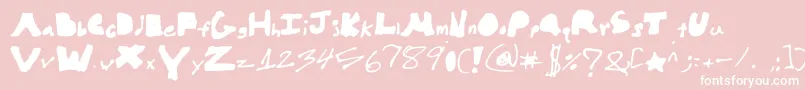 Hellobrock Font – White Fonts on Pink Background