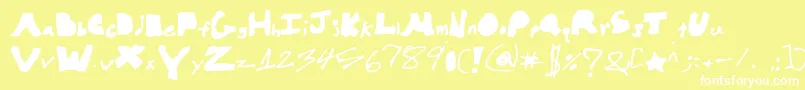 Hellobrock Font – White Fonts on Yellow Background