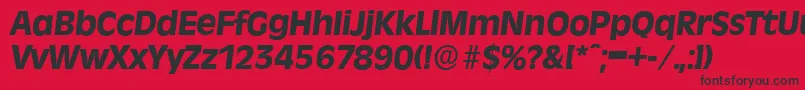 RavennaserialXboldItalic Font – Black Fonts on Red Background