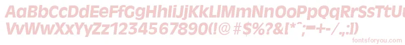 フォントRavennaserialXboldItalic – 白い背景にピンクのフォント