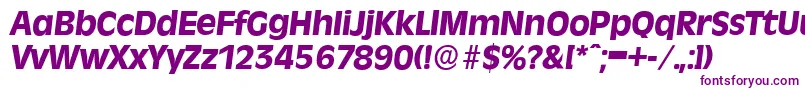RavennaserialXboldItalic-fontti – violetit fontit valkoisella taustalla