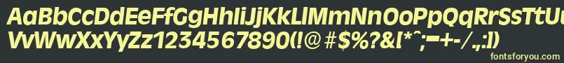 RavennaserialXboldItalic Font – Yellow Fonts on Black Background