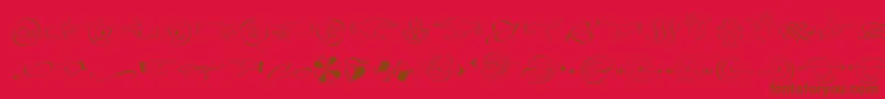 ZapfinoextraltOrnaments Font – Brown Fonts on Red Background