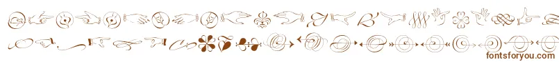 Шрифт ZapfinoextraltOrnaments – коричневые шрифты на белом фоне