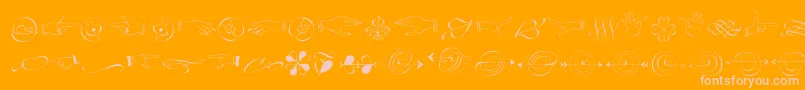 ZapfinoextraltOrnaments Font – Pink Fonts on Orange Background