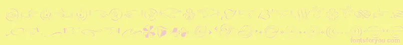 ZapfinoextraltOrnaments Font – Pink Fonts on Yellow Background