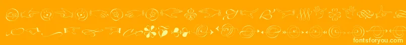 ZapfinoextraltOrnaments Font – Yellow Fonts on Orange Background