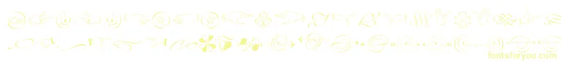 Czcionka ZapfinoextraltOrnaments – żółte czcionki
