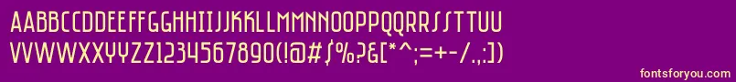 Saniretro Font – Yellow Fonts on Purple Background