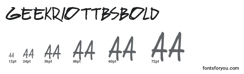 Размеры шрифта GeekriottbsBold