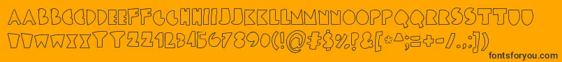 ChunkyBlocks-Schriftart – Schwarze Schriften auf orangefarbenem Hintergrund