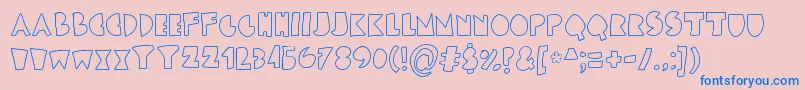 ChunkyBlocks Font – Blue Fonts on Pink Background