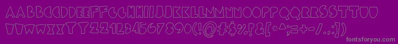 ChunkyBlocks-Schriftart – Graue Schriften auf violettem Hintergrund