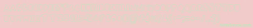 ChunkyBlocks Font – Green Fonts on Pink Background